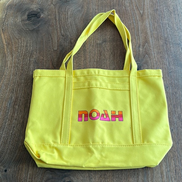 NOAH Retro Surfing Neon Yellow CanvasTote Bag EUC - Picture 1 of 6